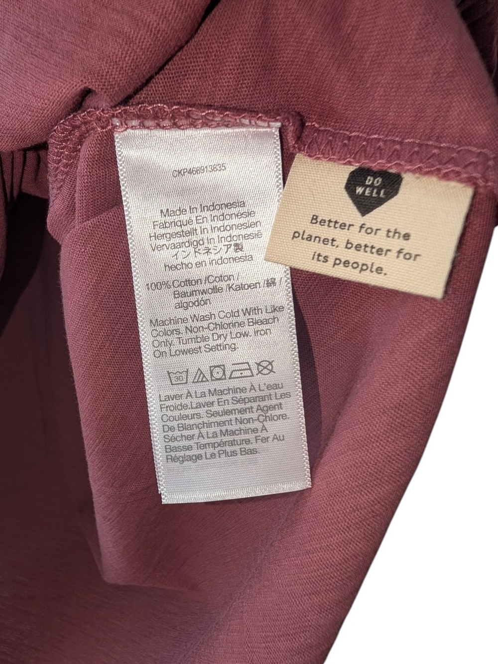 MADEWELL WOMEN'S BURGUNDY RELAXED CREWNECK TEE SIZE XL - Picture 7 of 7